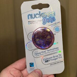 Tzumi Nuckees Gels Phone Grip & Stand pink mermaid